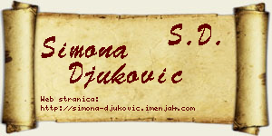 Simona Đuković vizit kartica